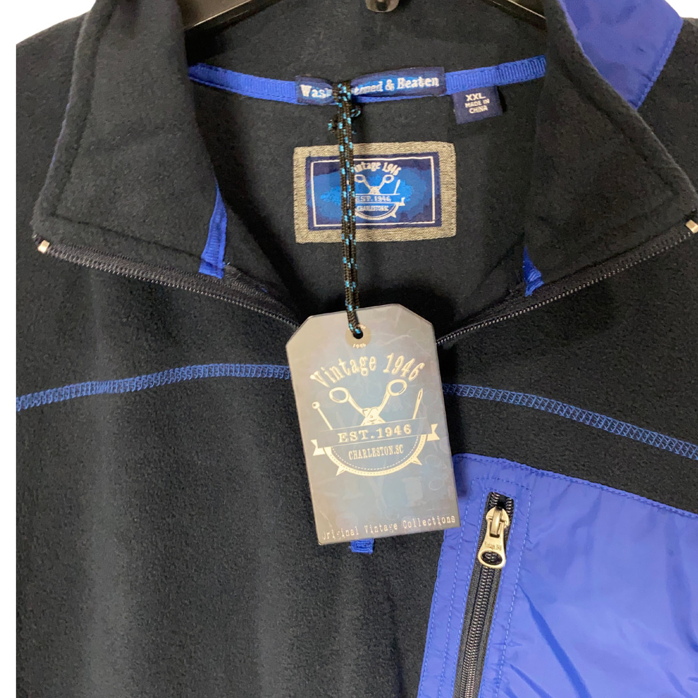 Weatherproof Vintage Royal Blue Navy 1/4 zip pullover size XXL‎ - Picture 2 of 7